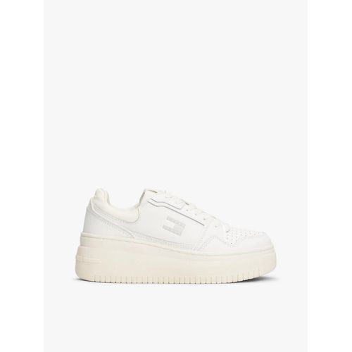 Chaussures De Basket Compenses Crantes Avec Cuir Tjw Retro Basket Flatform/Ecru/Ivory - 40