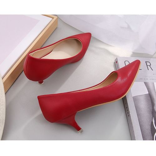 Chaussures De Bureau En Cuir  Talons Hauts Pour Femmes,Escarpins De Luxe,Fabrication  Talons Compenss,Petit Chaton,Chaussures De Fte De Marie,5cm