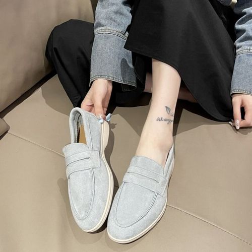 Chaussures De Conduite En Daim Pour Hommes,Mocassins  Enfiler,Cuir Vritable,Chaussures Dcontractes,Mocassins Souples,Loisirs,Marche,Social,Marque De Luxe - 37