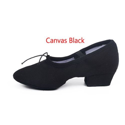 Chaussures De Danse En Toile Et Cuir Pour Femmes,Chaussures De Ballet Souples,Chaussures Astronomiques,Talon Bas Carr,Rose,Noir,Rouge,Chaussures D'enseignant,Pratique - 38