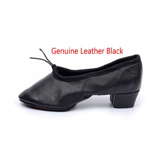 Chaussures De Danse En Toile Et Cuir Pour Femmes,Chaussures De Ballet Souples,Chaussures Astronomiques,Talon Bas Carr,Rose,Noir,Rouge,Chaussures D'enseignant,Pratique - 39