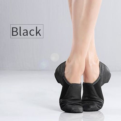 Chaussures De Danse Jazz En Cuir Vritable Pour Femmes,Pantoufles De Jazz,Baskets De Ballet, Enfiler,Unisexe - 32
