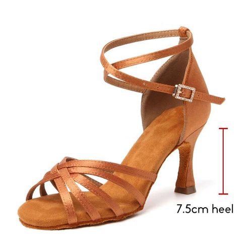 Chaussures De Danse Latine  Talons Hauts Pour Femmes,L'offre Elles En Daim,Talons Cubains,Danse De Salon,Tango - 40