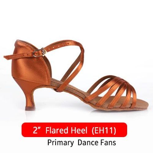 Chaussures De Danse Latine Pour Femmes,Sandales En Satin Souple,Semelle En Cuir,Chaussures De Danse De Salon  Talons Hauts,Strass,Bd216 - 37