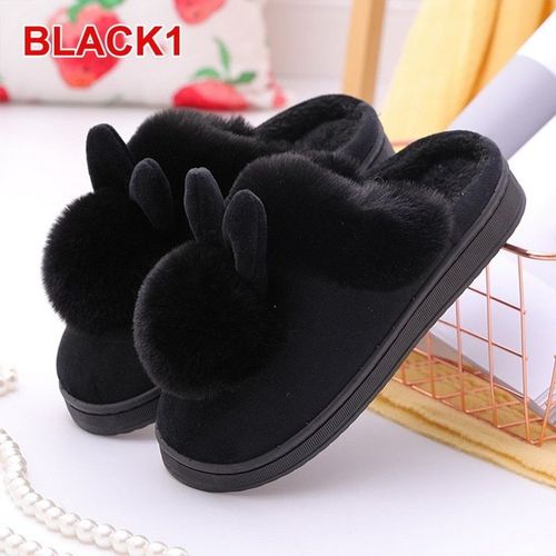 Chaussures De Maison Moelleuses Pour Femmes,Pantoufles Chaudes D'hiver,Oreilles De Lapin Mignonnes,Pantoufles En Peluche  Fourrure Pour Femmes,Maison,Intrieur Dcontract,Chaussure Douce Pour Dames