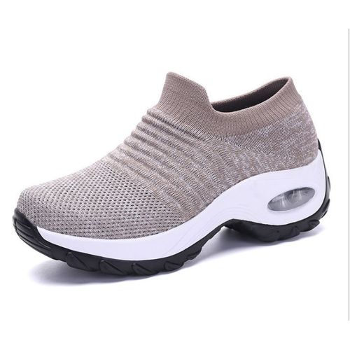 Chaussures De Marche  Coussin D'air En Maille Pour Femmes,Baskets  Enfiler, Plateforme,Dcontractes, La Mode,t,2020 - 37