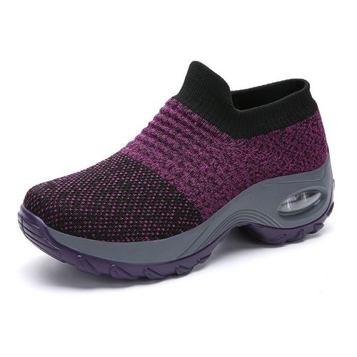 Chaussures De Marche  Coussin D'air En Maille Pour Femmes,Baskets  Enfiler, Plateforme,Dcontractes, La Mode,t,2020 - 38