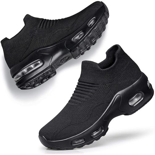 Chaussures De Marche  Coussin D'air En Maille Pour Femmes,Baskets  Enfiler, Plateforme,Dcontractes, La Mode,t,2020 - 36