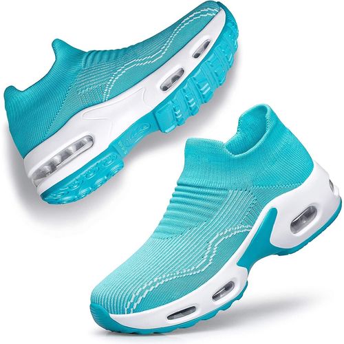 Chaussures De Marche  Coussin D'air En Maille Pour Femmes,Baskets  Enfiler, Plateforme,Dcontractes, La Mode,t,2020 - 38