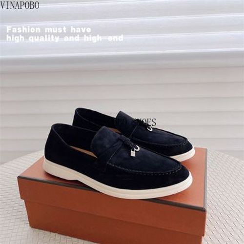Chaussures De Marche D't En Daim Pour Femmes,Chaussures Plates,Serrure En Mtal,Mocassins Paresseux,Semelle Souple, Enfiler,Mocassin Dcontract,Chaussures Bonnet,Cuir Vritable - 46