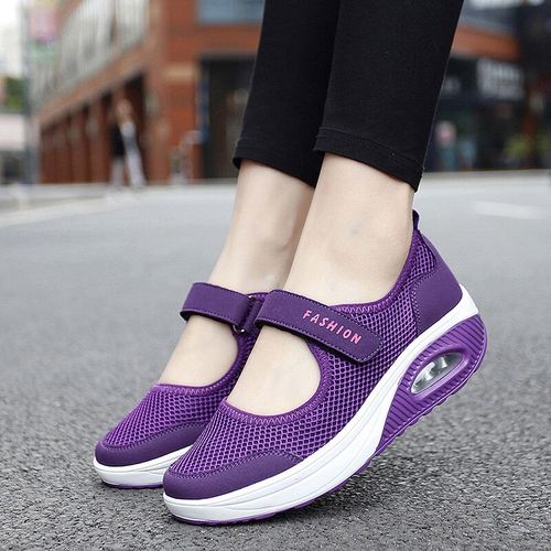 Chaussures De Marche Lgres En Maille Respirante,Baskets Plates  Coussin D'air,Dcontractes, La Mode,Pour Femme - 42