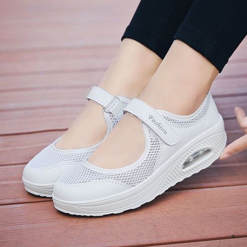 Chaussures De Marche Lgres En Maille Respirante,Baskets Plates  Coussin D'air,Dcontractes, La Mode,Pour Femme - 35