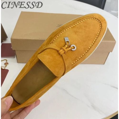 Chaussures De Marche Plates En Cuir Sud Pour Femmes,Mocassins Paresseux,Mocassins Dcontracts,Mules Confortables,Chaussures De Conduite,Verrouillage En Mtal - 40