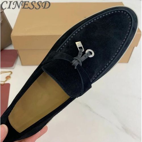Chaussures De Marche Plates En Cuir Sud Pour Femmes,Mocassins Paresseux,Mocassins Dcontracts,Mules Confortables,Chaussures De Conduite,Verrouillage En Mtal - 40
