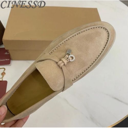 Chaussures De Marche Plates En Cuir Sud Pour Femmes,Mocassins Paresseux,Mocassins Dcontracts,Mules Confortables,Chaussures De Conduite,Verrouillage En Mtal - 43