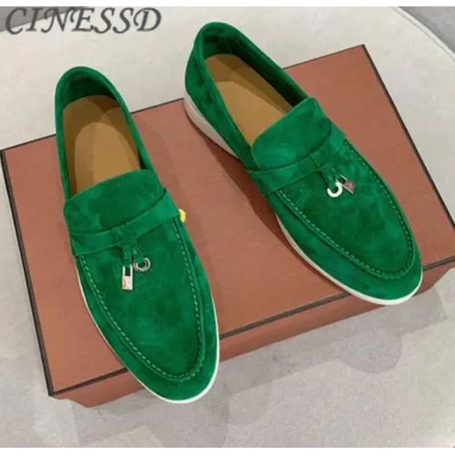 Chaussures De Marche Plates En Cuir Sud Pour Femmes,Mocassins Paresseux,Mocassins Dcontracts,Mules Confortables,Chaussures De Conduite,Verrouillage En Mtal - 42