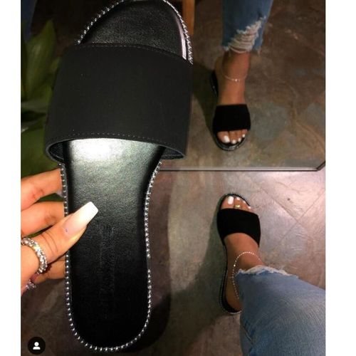 Chaussures De Plage Pour Femmes, Pantoufles D't, Chaussures De Plage, Plates, Solides Et Confortables,  La Mode, Zapatos Mujer - 40