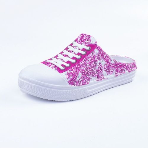 Chaussures De Plage Pour Femmes, Pantoufles D't Imprimes De Fleurs, Sabots D't, Plates, Ajoures, Chaussures D'extrieur Dcontractes, Demi-Pantoufles, Baskets  Enfiler - 41