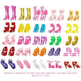 15 Chaussures à Talon Hautes Miunana 60 Pcs Vêtements & Accessoires de Poupée =15 Robes en Vogue 15 Cintres 15 Sacs à Main pour Poupée Barbies 