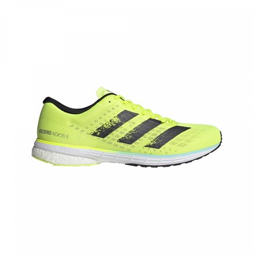 Chaussures De Running Adidas Adizero Adios 5 M - Jaune Fluo / Noir / Bleu Clair - 47 1/3