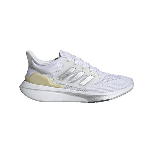 Chaussures De Running Femme Adidas Eq21 Run - Blanc / Argent Mat / Beige - 41 1/3