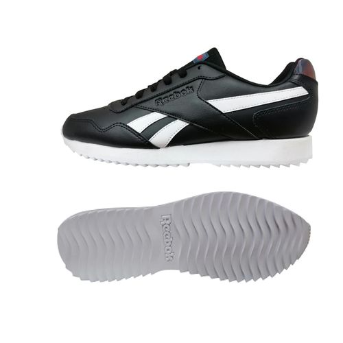 Chaussures De Running Reebok Royal Glide Ripple - Noir / Blanc / Bleu Roi - 44 1/2