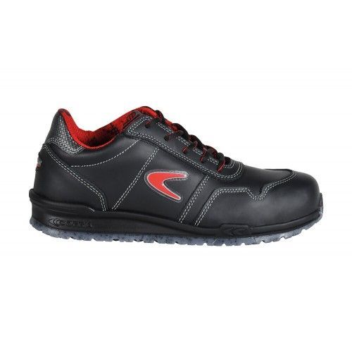 Chaussures De Scurit Basses En Cuir Zatopek S3 Src - Noir Et Rouge - Taille 38 Cofra