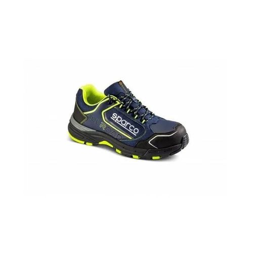 Chaussures De Scurit Basses - Sparco - Allroad S3 Src - Bleu Et Jaune - Tige En Microfibre - Semelle Lgre
