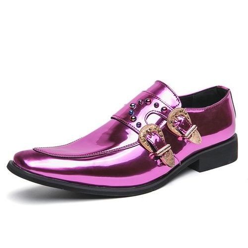 Chaussures De Soire En Cuir  Paillettes Pour Hommes,Chaussures De Luxe,Marque Formelle,Haute Qualit,Point Parker,Couples - 42