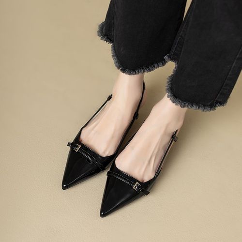 Chaussures De Soire Sexy  Talons Mi-Hauts Pour Femmes,Sandales Pointues,Escarpins De Marque De Crateur,Chaussures Dcontractes  Bride Arrire,Pantoufles Provoqu,2024 - 34