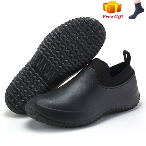 Chaussures De Travail De Cuisine Impermables Pour Hommes,Ajouter Du Coton,Non Ald,Chaussures De Chef Dcontractes,Unisexe,Chaussures D'eau,Bottes De Pluie En Coton - 35