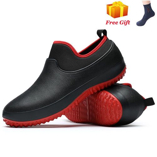 Chaussures De Travail De Cuisine Impermables Pour Hommes,Ajouter Du Coton,Non Ald,Chaussures De Chef Dcontractes,Unisexe,Chaussures D'eau,Bottes De Pluie En Coton - 41