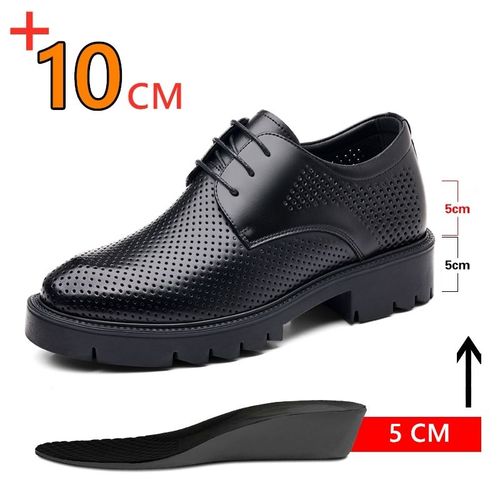 Chaussures lvatrices En Cuir Vritable Pour Hommes,L'offre Elles Optiques Creuses,Plateforme lvatrice,Recommand Pour Les Affaires,Les Mariages,Les Ftes Et Les Banquets,t - 37