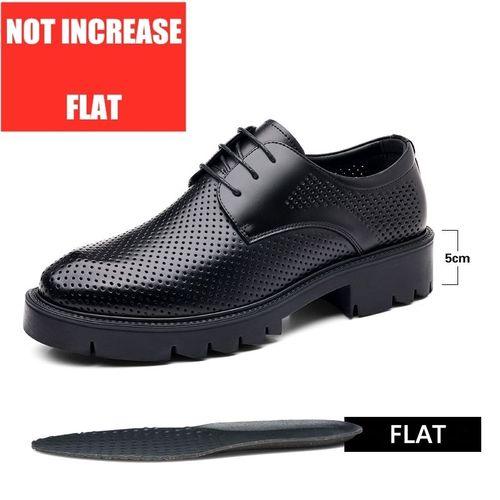 Chaussures lvatrices En Cuir Vritable Pour Hommes,L'offre Elles Optiques Creuses,Plateforme lvatrice,Recommand Pour Les Affaires,Les Mariages,Les Ftes Et Les Banquets,t - 42