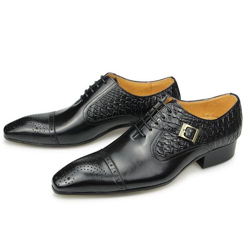 Chaussures En Cuir Oxford Brogue Haut De Gamme Pour Hommes,Chaussures Formelles De Fte De Mariage, Lacets,Cuir De Luxe,Structure En Mtal,Nouvelle Mode - 50