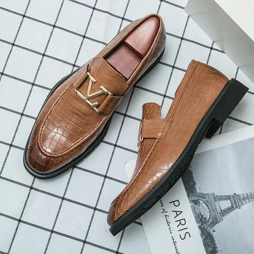 Chaussures En Cuir Pointues Pour Hommes,Mocassins En Cuir,Chaussures Dcontractes,Parker,Affaires,Crateur,Tendance,Marque De Luxe - 38