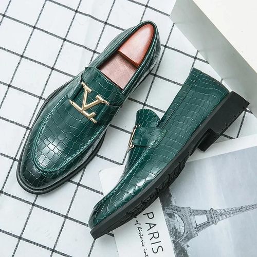 Chaussures En Cuir Pointues Pour Hommes,Mocassins En Cuir,Chaussures Dcontractes,Parker,Affaires,Crateur,Tendance,Marque De Luxe - 39
