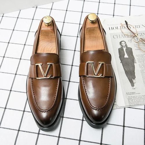 Chaussures En Cuir Pointues Pour Hommes,Mocassins En Cuir,Chaussures Dcontractes,Parker,Affaires,Crateur,Tendance,Marque De Luxe - 42