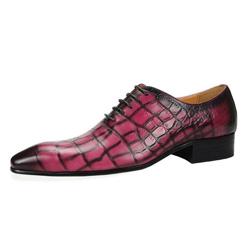 Chaussures En Cuir Vritable Faites  La Main Pour Hommes,Chaussures Oxford Dcontractes,Parker Pointu,Rtro,Fte,Bureau,Mode - 50