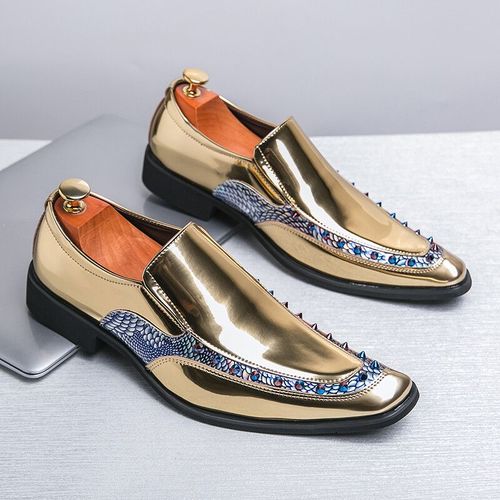 Chaussures En Cuir Verni Rose De Luxe Pour Hommes,Chaussures Pointues Pour Hommes,Chaussures De Designer De Haute Qualit,Robe De Soire De Mariage,Chaud - 38