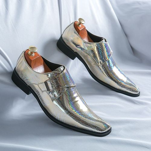 Chaussures En Cuir Verni Rose De Luxe Pour Hommes,Chaussures Pointues Pour Hommes,Chaussures De Designer De Haute Qualit,Robe De Soire De Mariage,Chaud - 41