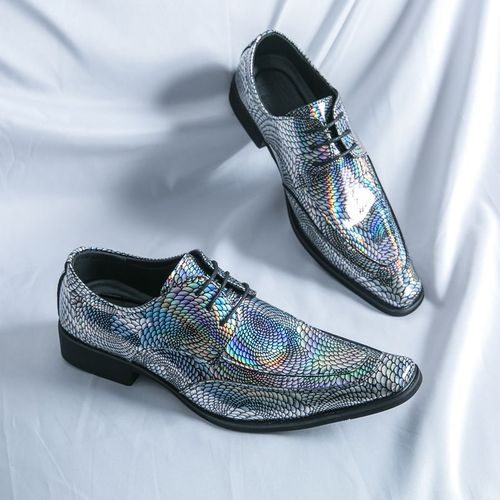 Chaussures En Cuir Verni Rose De Luxe Pour Hommes,Chaussures Pointues Pour Hommes,Chaussures De Designer De Haute Qualit,Robe De Soire De Mariage,Chaud - 40
