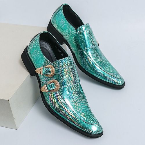 Chaussures En Cuir Verni Rose De Luxe Pour Hommes,Chaussures Pointues Pour Hommes,Chaussures De Designer De Haute Qualit,Robe De Soire De Mariage,Chaud - 38