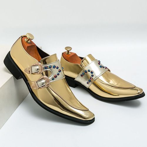 Chaussures En Cuir Verni Rose De Luxe Pour Hommes,Chaussures Pointues Pour Hommes,Chaussures De Designer De Haute Qualit,Robe De Soire De Mariage,Chaud - 40