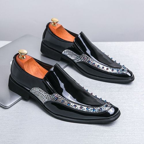 Chaussures En Cuir Verni Rose De Luxe Pour Hommes,Chaussures Pointues Pour Hommes,Chaussures De Designer De Haute Qualit,Robe De Soire De Mariage,Chaud - 42