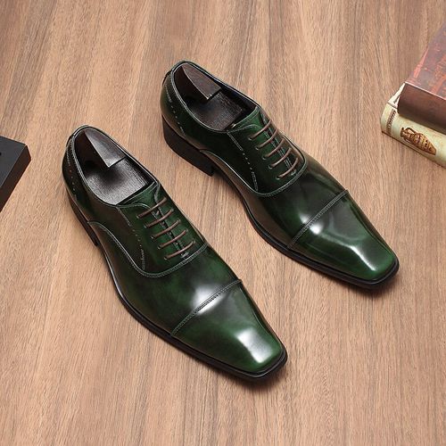 Chaussures Formelles En Cuir Verni Italien Pour Hommes,Chaussures De Travail D'affaires Noires,Marque De Luxe,Qualit Faite  La Main,Mode De Crateur D'automne - 42