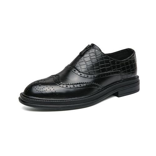 Chaussures Habilles En Cuir Noir Pour Hommes,Brogues Oxford,De Haute Qualit,Classiques,Dcontractes,Pour Le Travail - 38