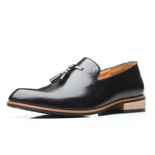Chaussures Habilles Pour Hommes-Chaussures De Mariage Noires Pointues Avec Semelle En Caoutchouc Souple,Taille 41 Noir,41