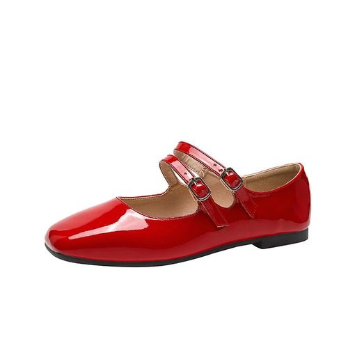 Chaussures Mary Janes En Cuir Pour Femmes,Chaussures Carres Parker,Chaussures De Crateurs  Double Structure,Talons Bas,Chaussures Nues Pour Femmes - 44