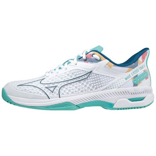 Chaussures: Mizuno Wave Exceed Tour 5 Toutes Les Surfaces Blanc Turquoise Femme 61ga2271 23-Taille-38